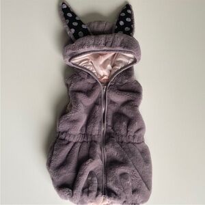 Bunny ears hoodie vest 4-5 years